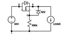 P-FET reverse voltage polarity protection